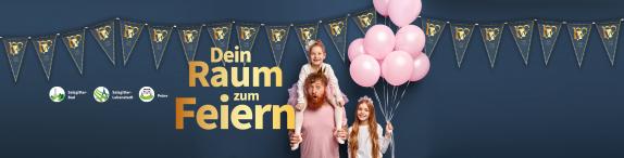 Titel Dein Raum zum Feiern