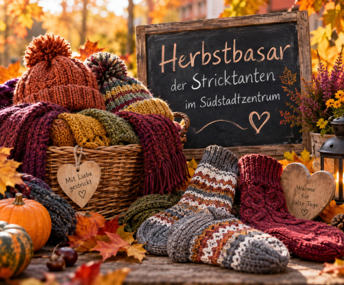 Handgestrickte Mützen und Socken
